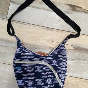 Kavu Navy and White Crossbody Bag
